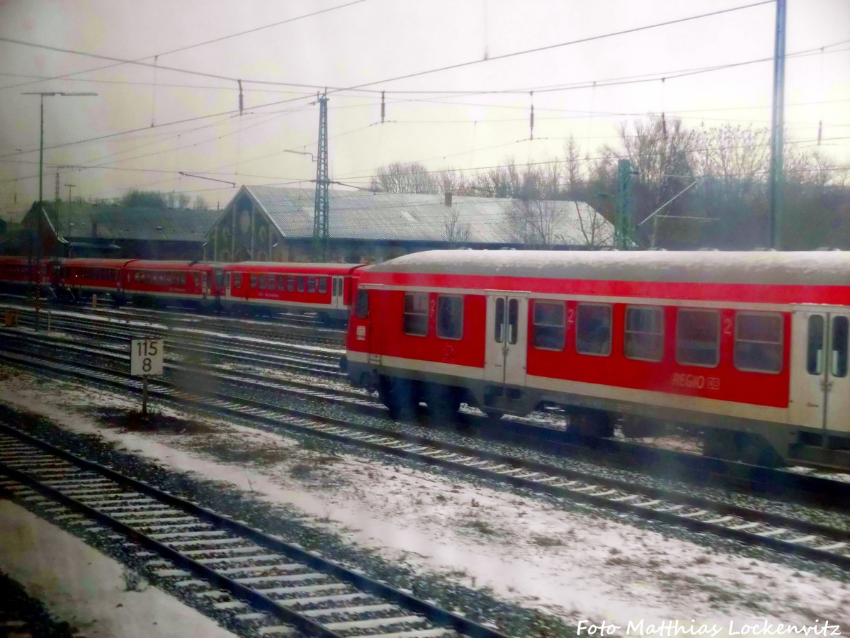 628er und Wittenberger Steuerwagen abgestellt in Lauda am 8.1.17