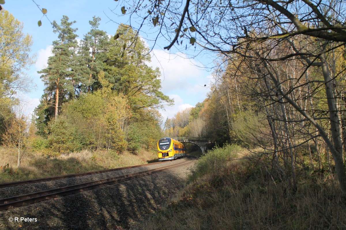 632 004 auf Schulungs/Testfahrt von Marktredwitz nach Regensburg bei Schönfeld. 24.10.14