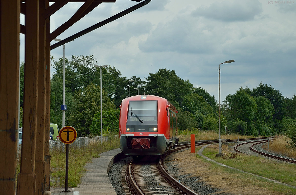 641 036 bei der Einfahrt in Fröttstädt am 05.08.2016