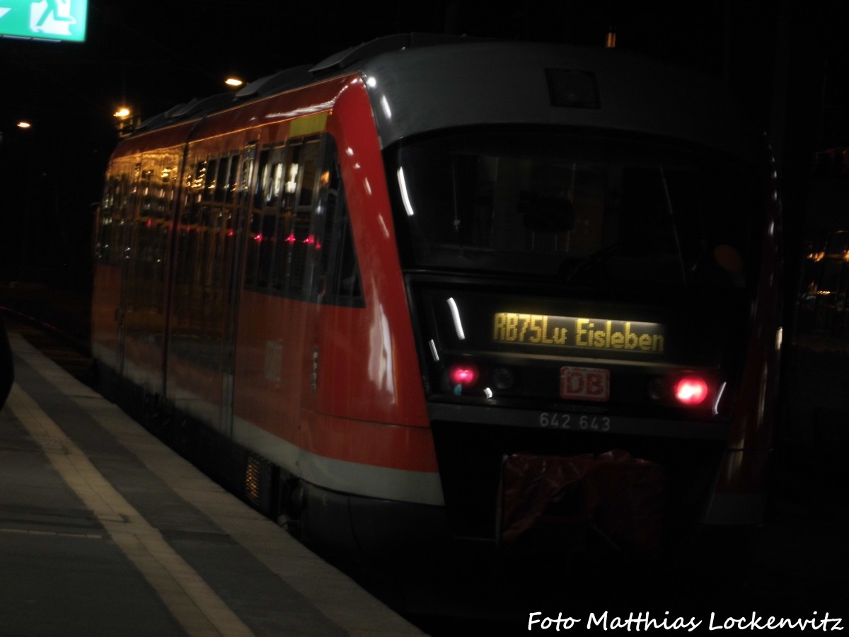 642 143 / 643 im Bahnhof Halle (Saale) Hbf am 12.2.16