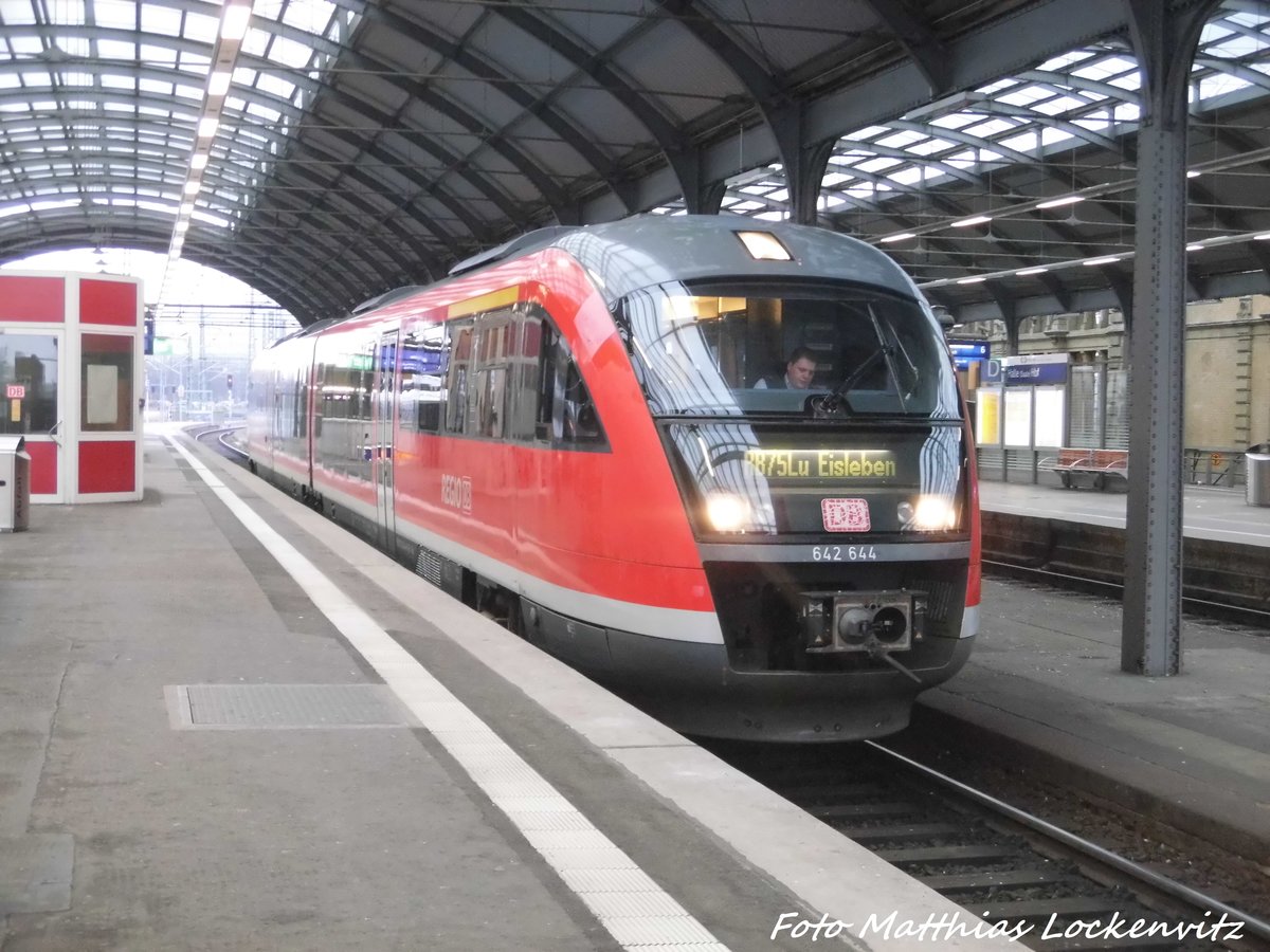 642 144 / 644 im Bahnhof Halle (Saale) Hbf am 31.3.16