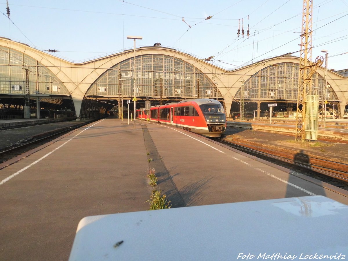 642 179 / 679 und 642 136 / 636 verlsst den leipziger Hbf in Richtung Grimma ob Bf am 3.5.16