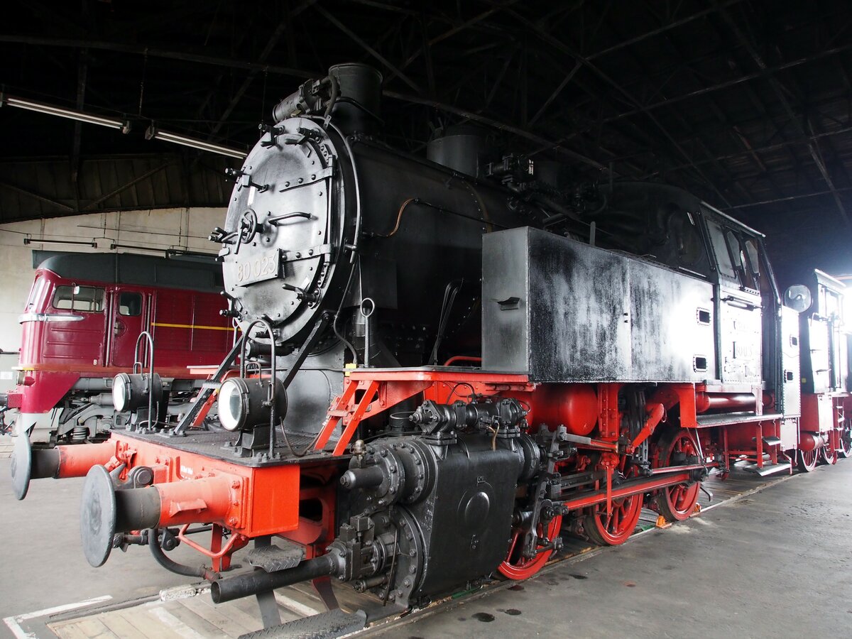 80 023 im Sächsischen Eisenbahnmuseum in Chemnitz am 19.04.2017.