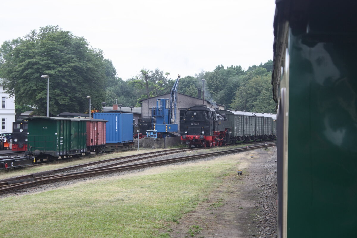 86 1744 abgestellt im Bahnhof Putbus am 28.7.21