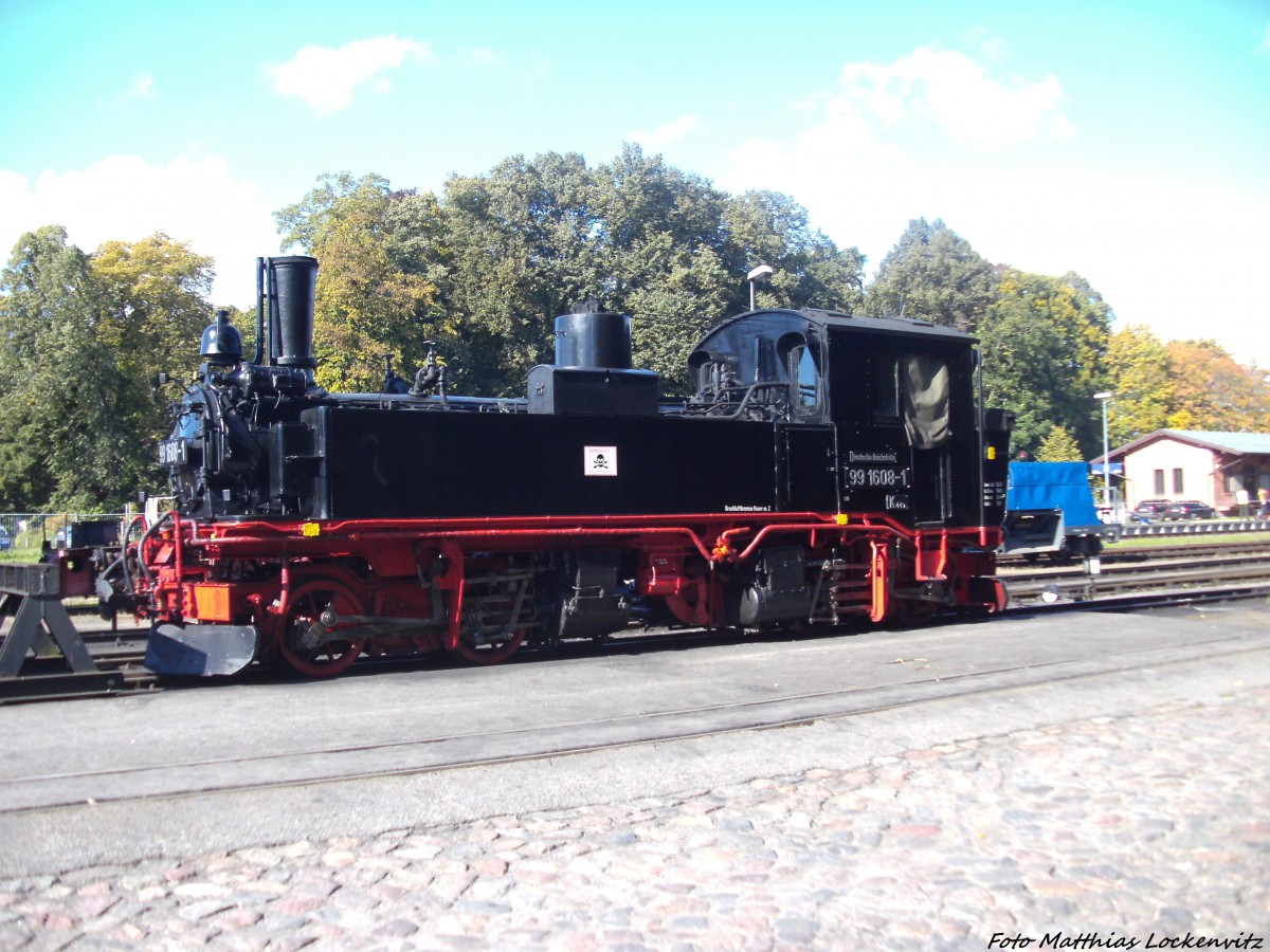 99 1608 abgestellt in Putbus am 2.10.13