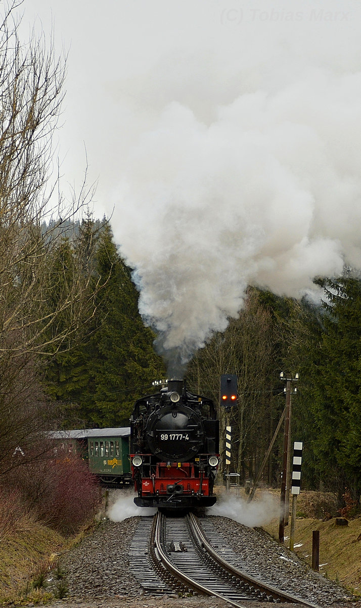 99 1777-4 mit P 1005 hinter Kretschame-Rothensehma am 30.03.2016 (2)