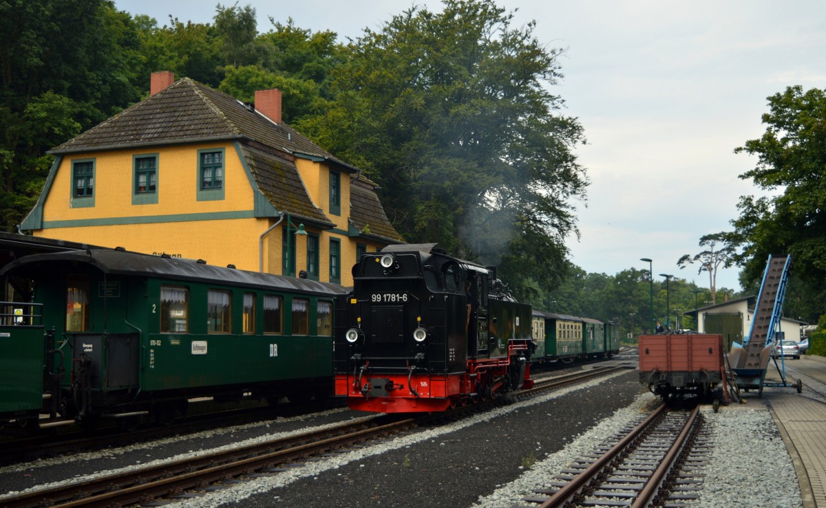 99 1781-6 beim Umsetzen in Göhren am 08.08.2015
