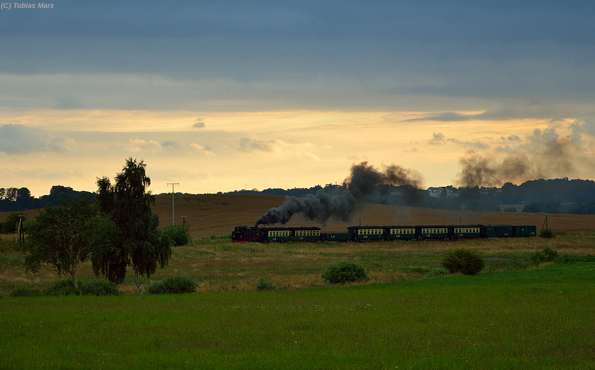 99 1781-6 mit P 113 zwischen Posewald und Seelvitz am 18.07.2016