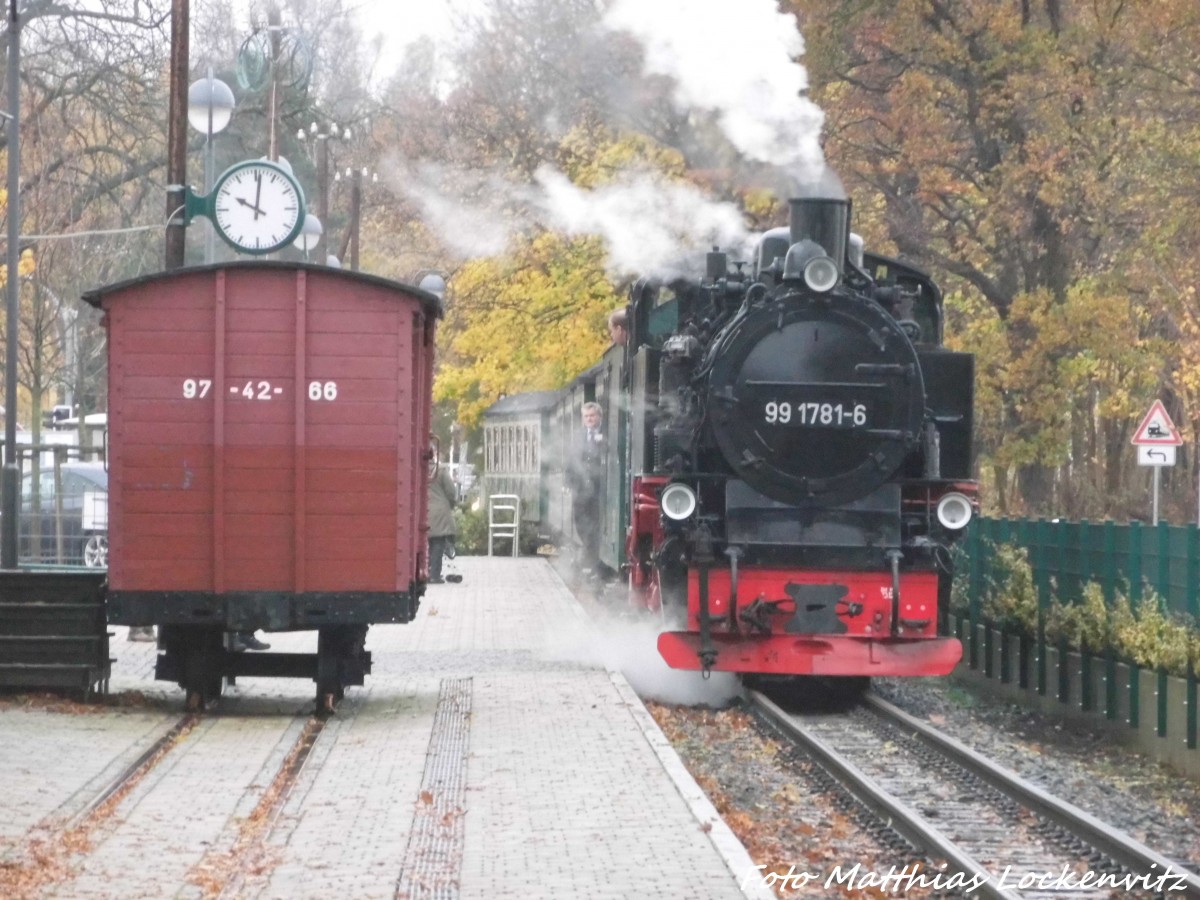 99 1781 im Bahnhof Baabe am 7.11.15