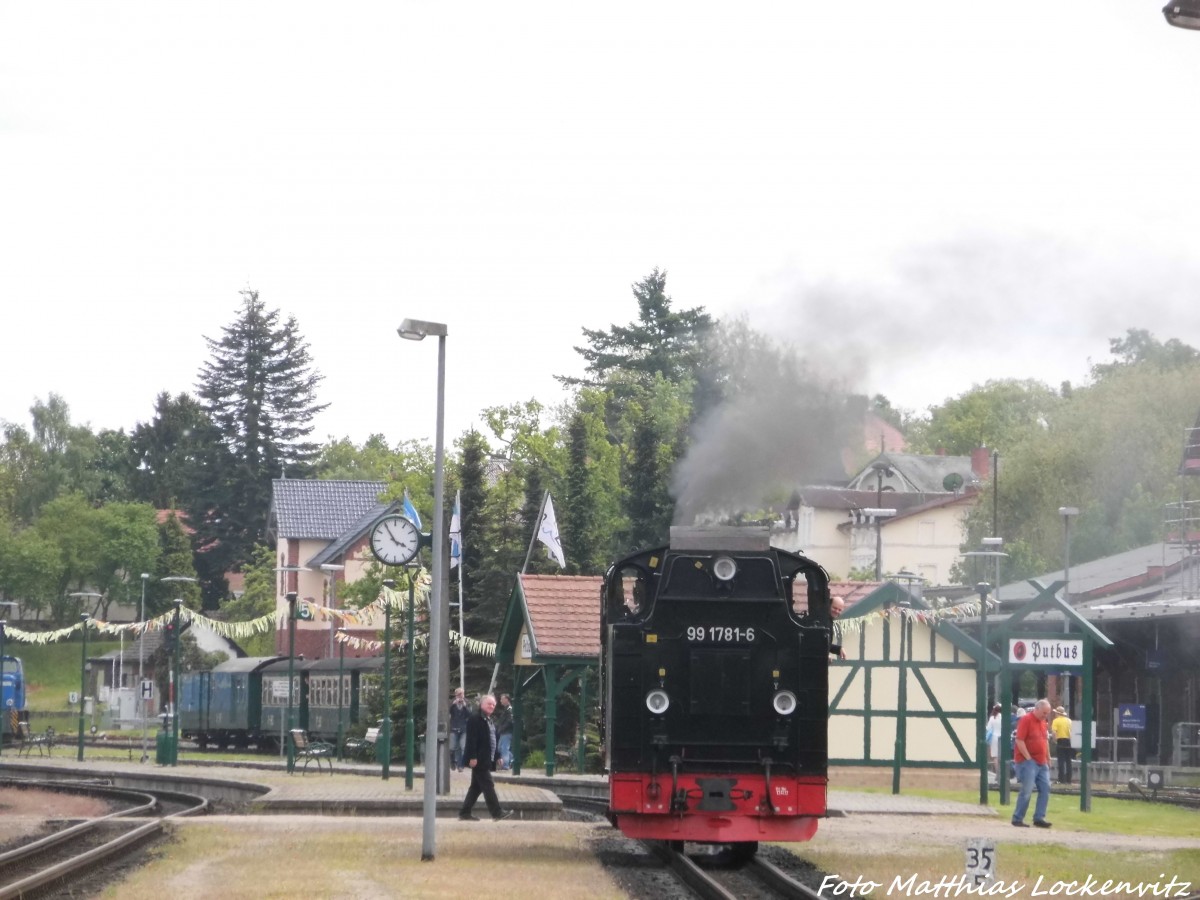 99 1781 unterwegs zu ihren Zug in Putbus am 30.5.15