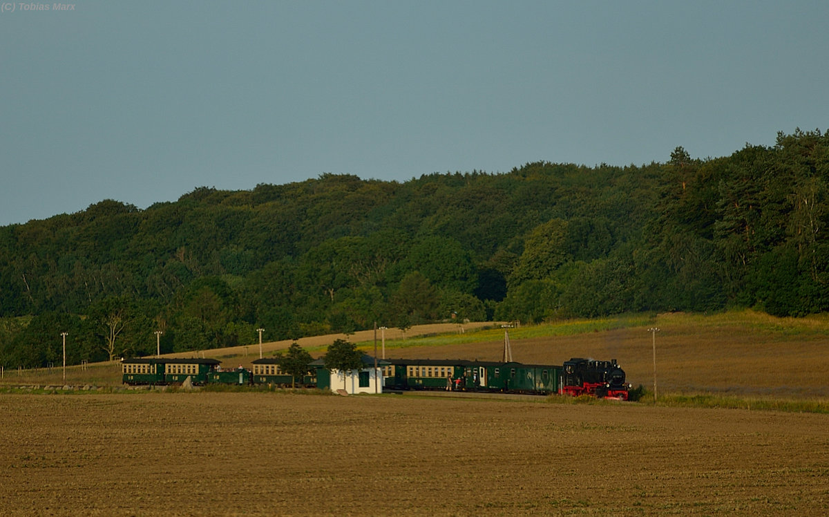 99 1782-4 bei der Durchfahrt durch Seelvitz mit P 232 am 23.07.2016