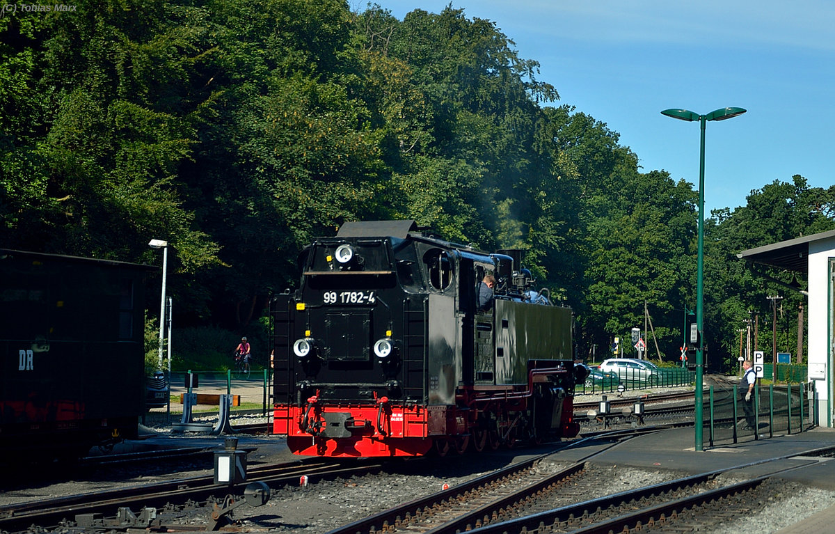 99 1782-4 beim rangieren in Göhren am 22.07.2016