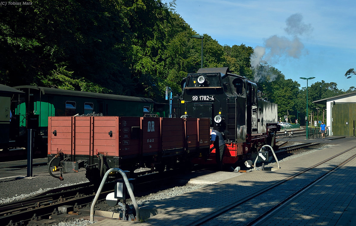 99 1782-4 beim rangieren zum Göhrener Kohlewagen am 22.07.2016
