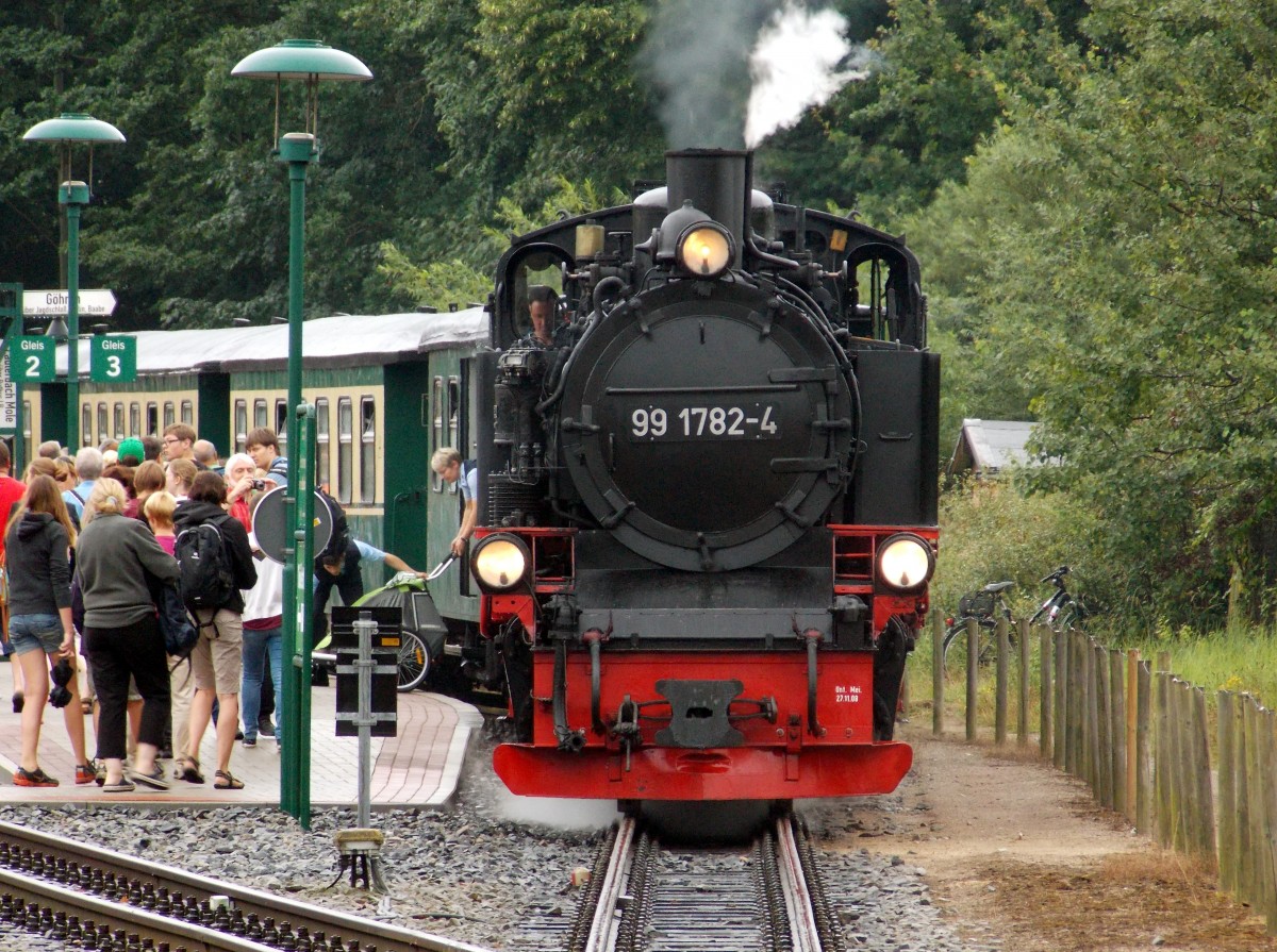 99 1782-4 stand kurz nach der Ankunft mit P 224 am 02.08.2014 in Binz.Fotograf war mein Vater Stefan Marx.