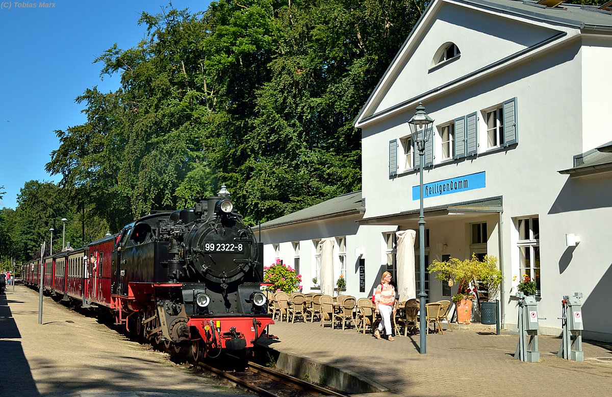 99 2322-8 bei der Einfahrt in Heiligendamm am 20.07.2016