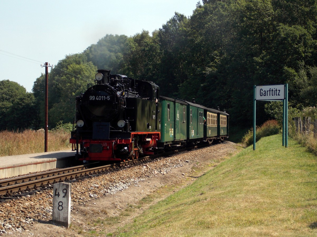 99 4011-5 rollt mit P 104 am 01.08.2014 durch den Hp.Garftitz.Fotograf war mein Vater Stefan Marx.