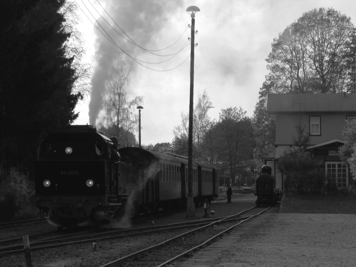 99 6001 mit P 8967 in Hasselfelde am 18.10.14