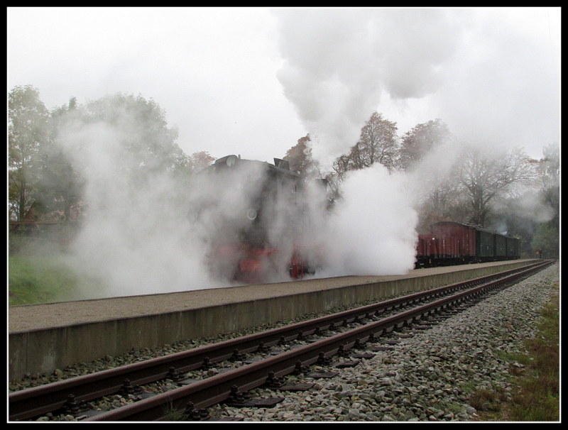 99 608 dampfte sich in Garftitz am 13.Okt.2013 ein.
