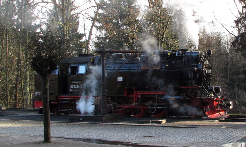 99 7234-0 am Wasserkran in Drei Annen Hohne am 10.Jan.2014