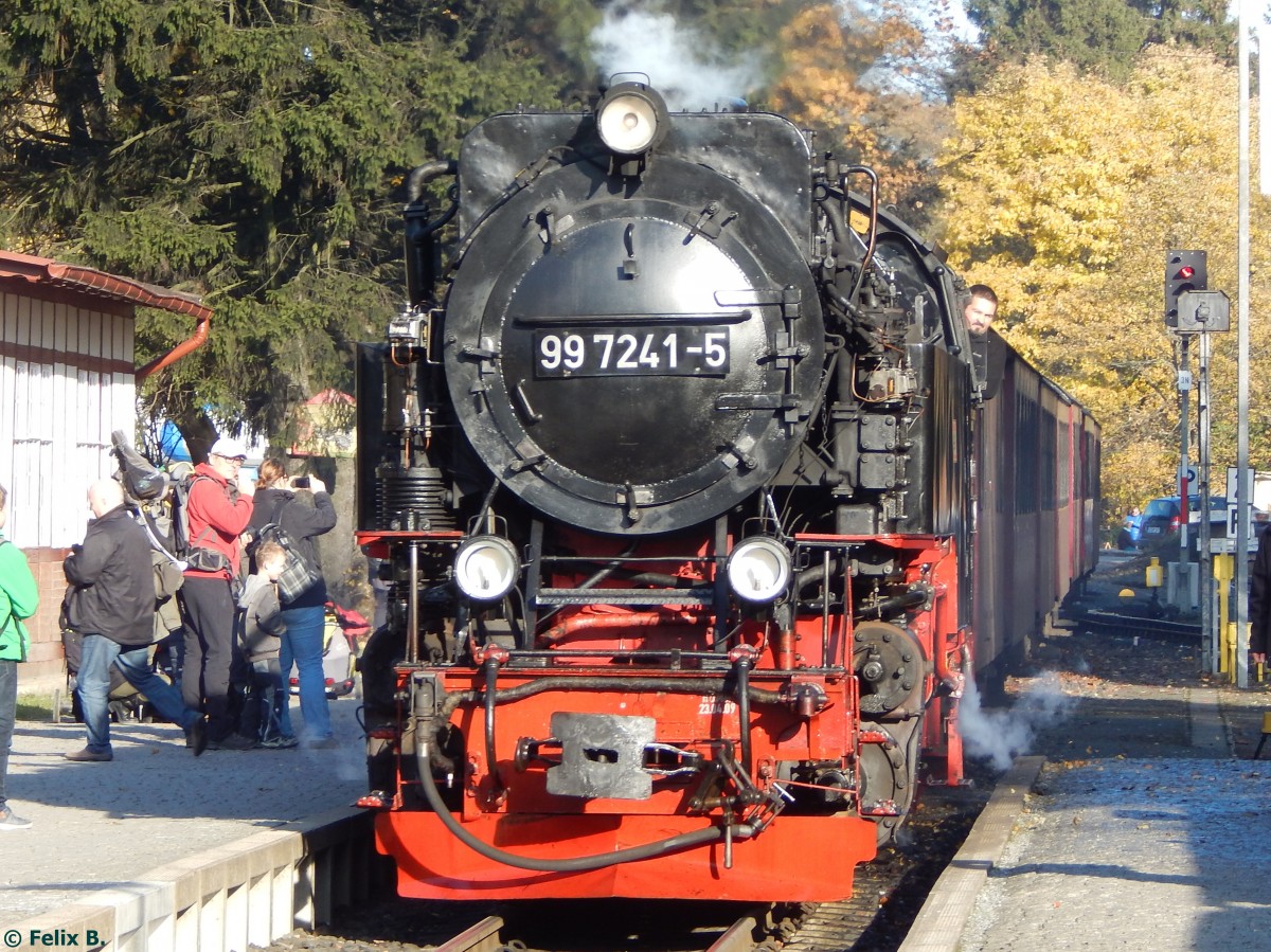 99 7241-5 der HSB in Drei Annen Hohne am 28.10.2015