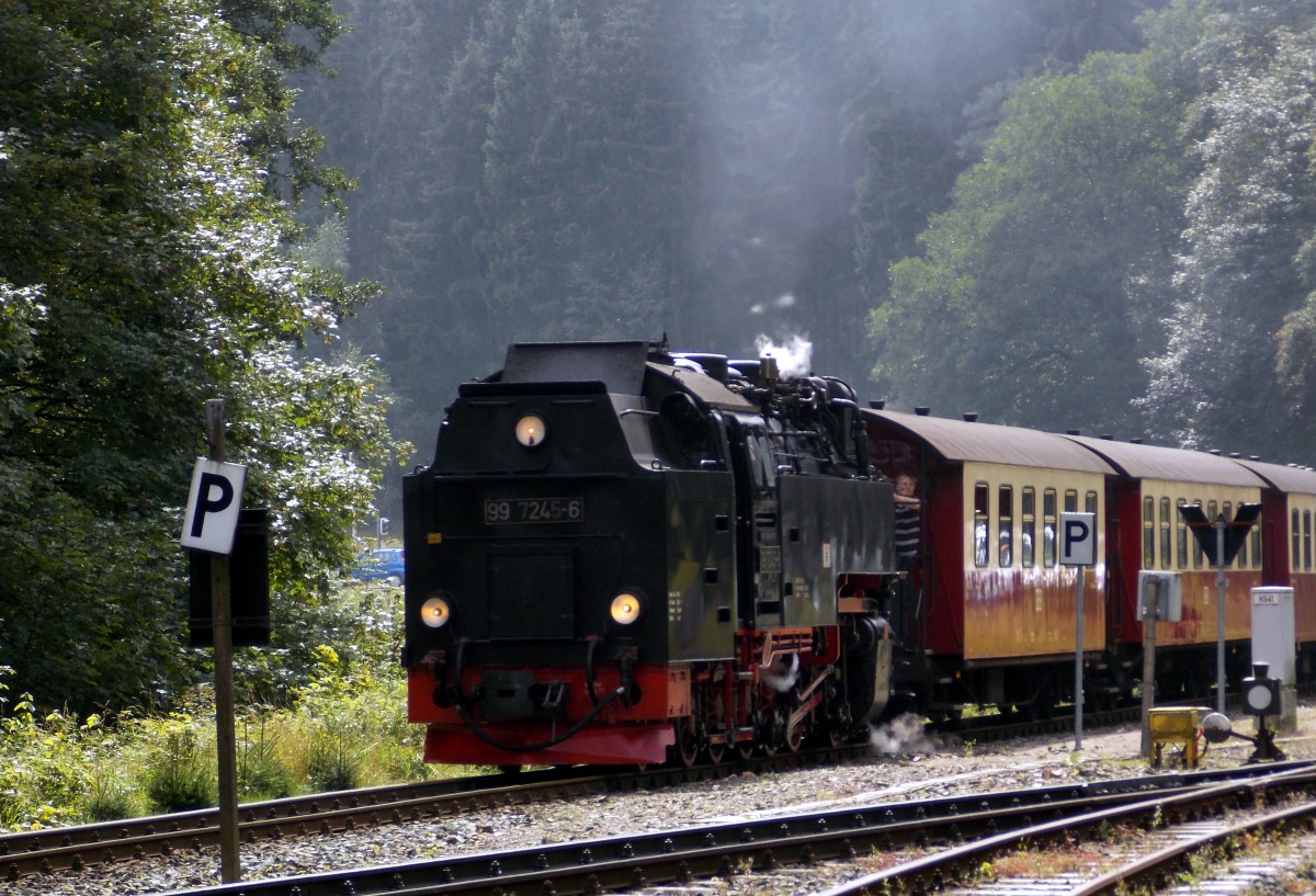 99 7245-6 rollte mi P 8904 in den Bahnhof Drei-Annen-Hohne am 13.08.2014 ein.Fotograf war mein Vater Stefan Marx