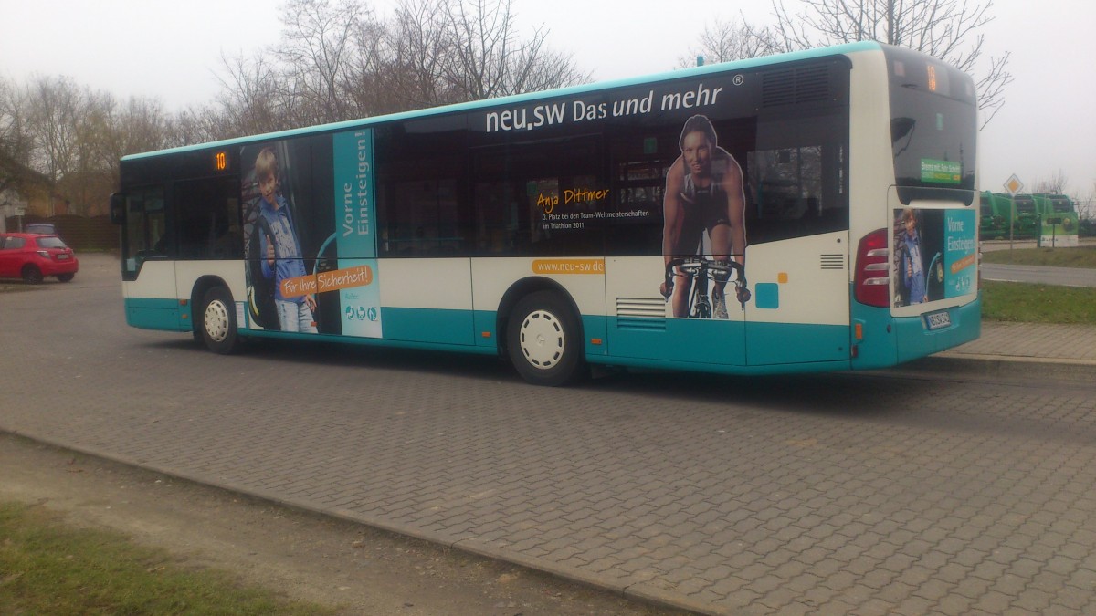 ...aber auch noch die Sportlerin ist auf diesen Citaro NB SW 541 noch zu sehen Anja Dittmer 