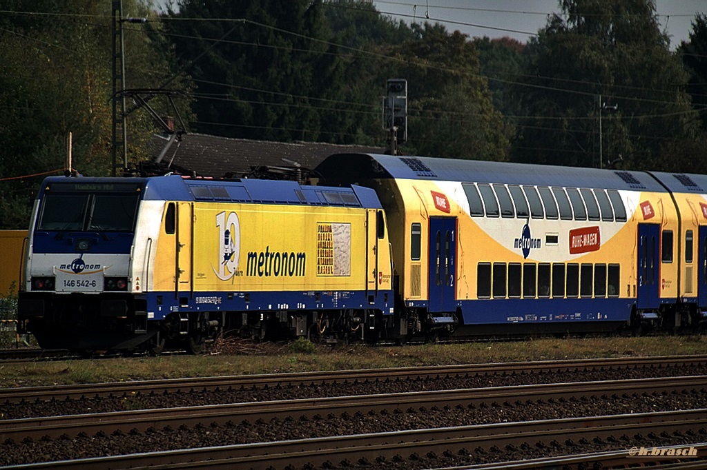 abfahrt der 146 542-6 mit den ME vom bhf rotenburg/wümme nach bremen,datum 20.09.14