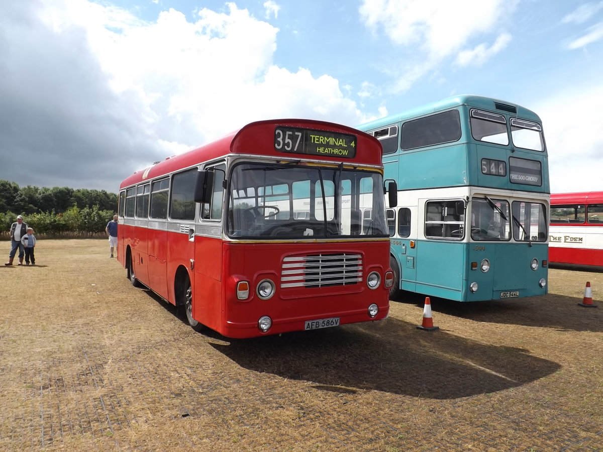 AFB 586V
1980 Bristol LH6L
ECW B43F
Bristol Omnibus Company 455.

One of the last Bristol LHs produced, this new to Bristol Omnibus was eventually converted into a mobile home.  Bought by its' current owner, who has returned it to a bus.  A much travelled bus, the owner now has the bus on holiday in Brighton, a round trip of 640 miles/1020kms!

Picture taken in Shildon, County Durham, England on 28th July 2013 at a vintage bus show at Locomotion Railway Museum.