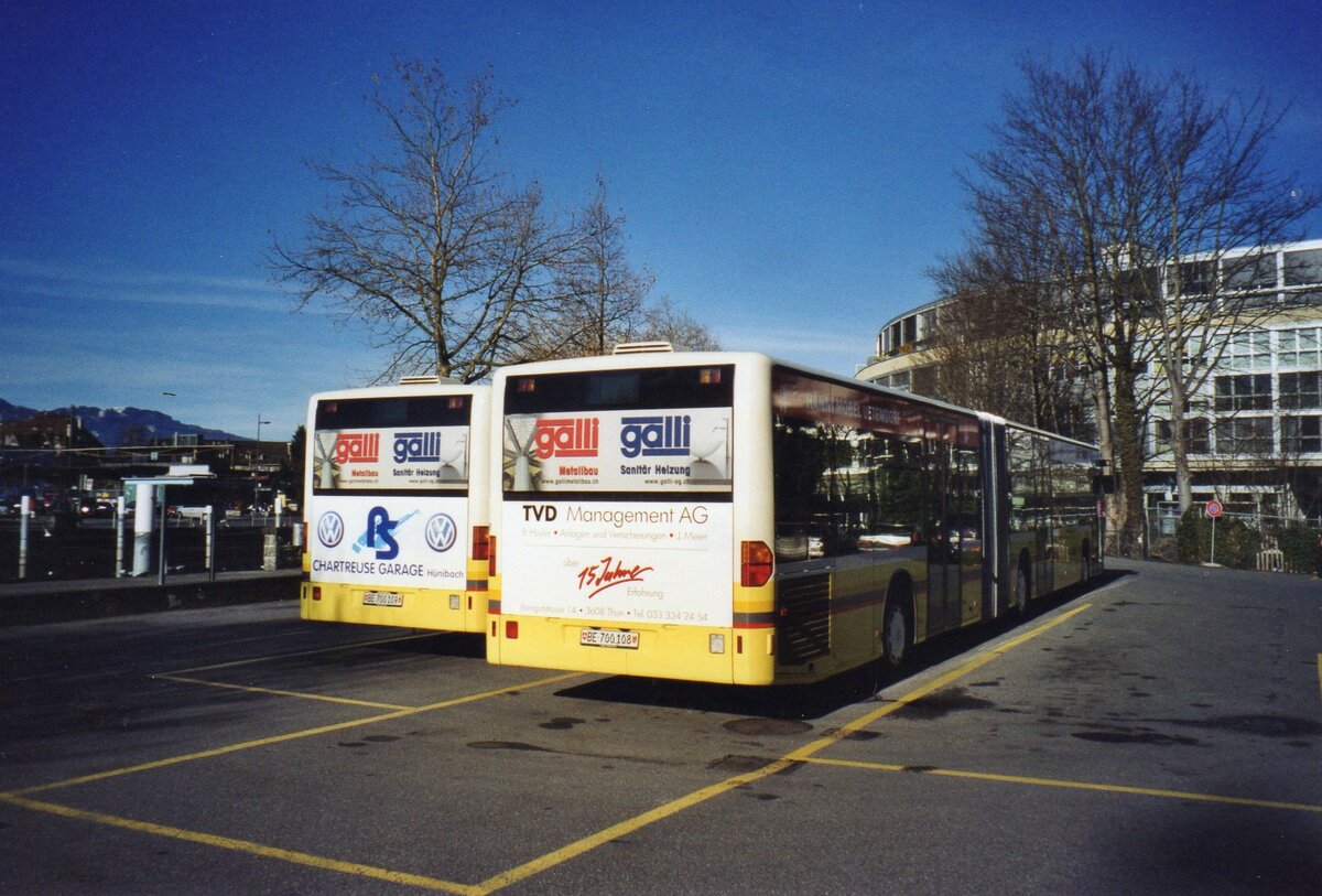 (AJ 05) - Aus dem Archiv: STI Thun - Nr. 108/BE 700'108 - Mercedes am 14. Februar 2007 bei der Schifflndte Thun