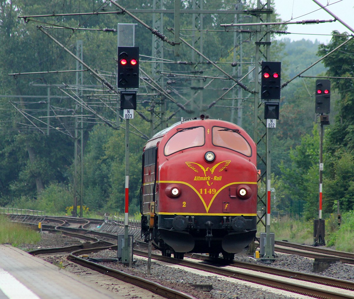 AltmarkRail 227 008-0 oder MY 1149 auf dem Weg Richtung Heimat. Schleswig 18.08.2017