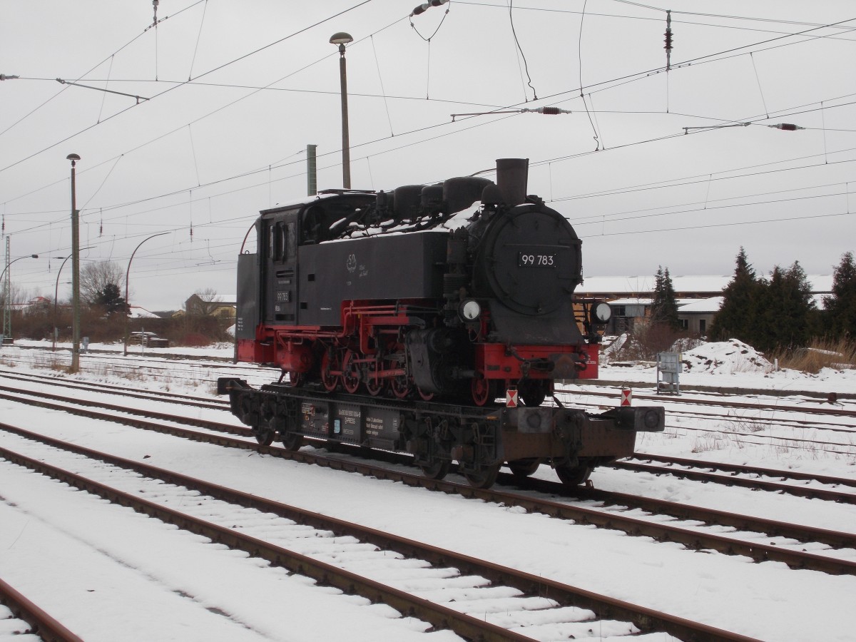 Am 07.Februar 2015 stand 99 1783 in Bergen/R�gen.