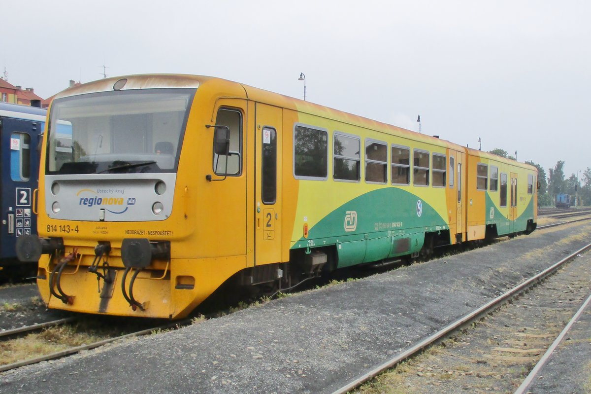 Am 17 Mai 2018 steht 814 143 in Luzna u Rakovnika.