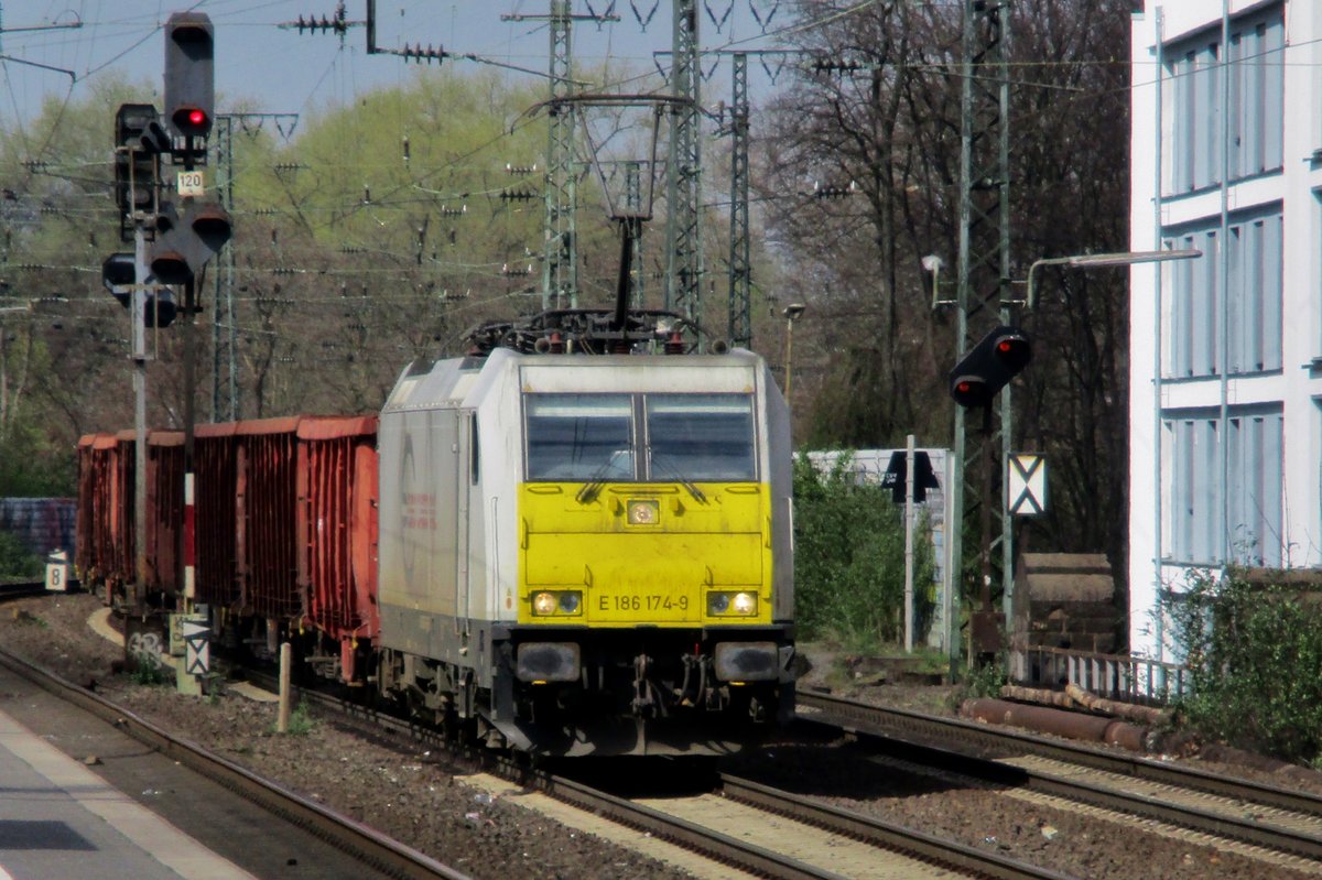 Am 20 Jänner 2017 durchfahrt ECR 186 174 hier den 2.Mal Köln Süd.