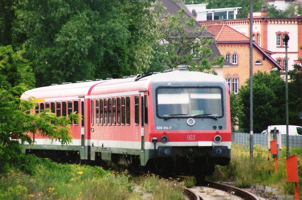 Am 27 Mai 2007 steht 628 314 in Weinheim (Bergstrasse).