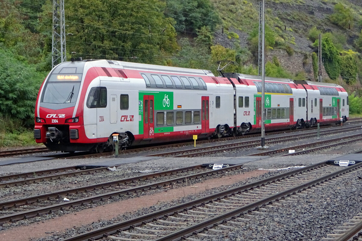 Am trüben 23 September 2019 steht CFL 2304 in Cochem abgestellt.