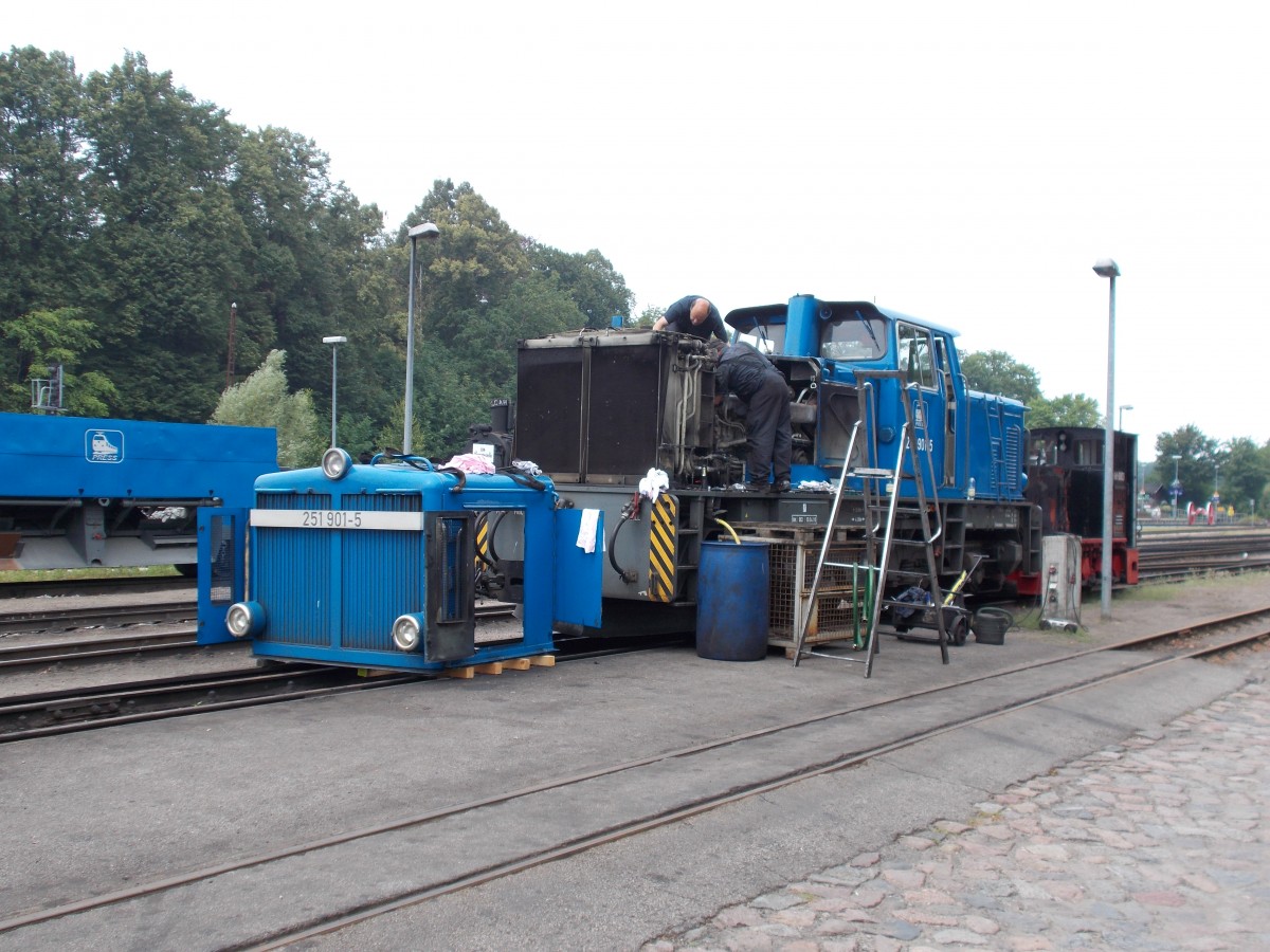 An 251 901 fanden,am 28.Juli 2014,in Putbus Arbeiten statt.