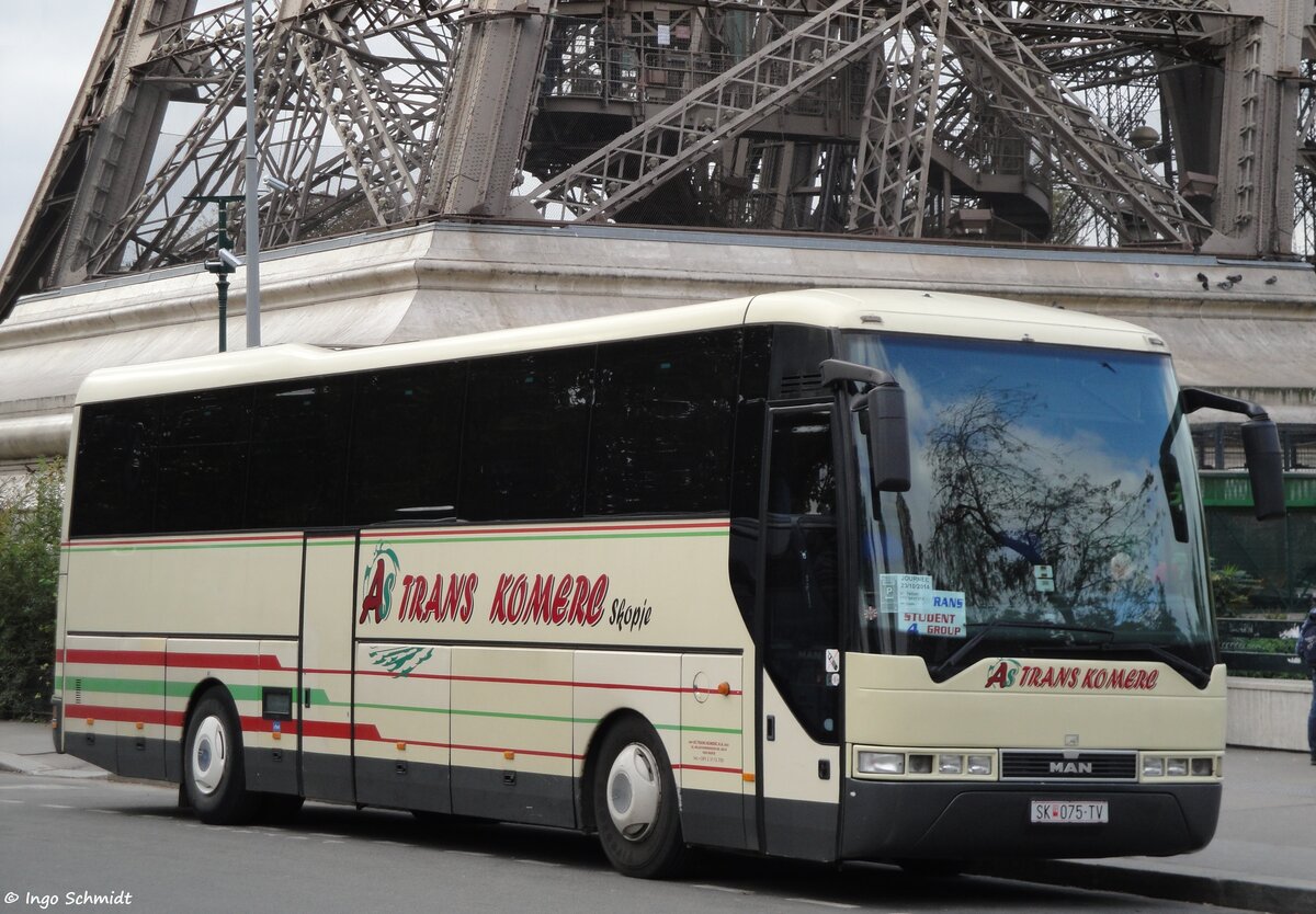 AS TRANS aus Skopje | SK-075-TV | MAN Lion`s Coach | 23.10.2014 in Paris