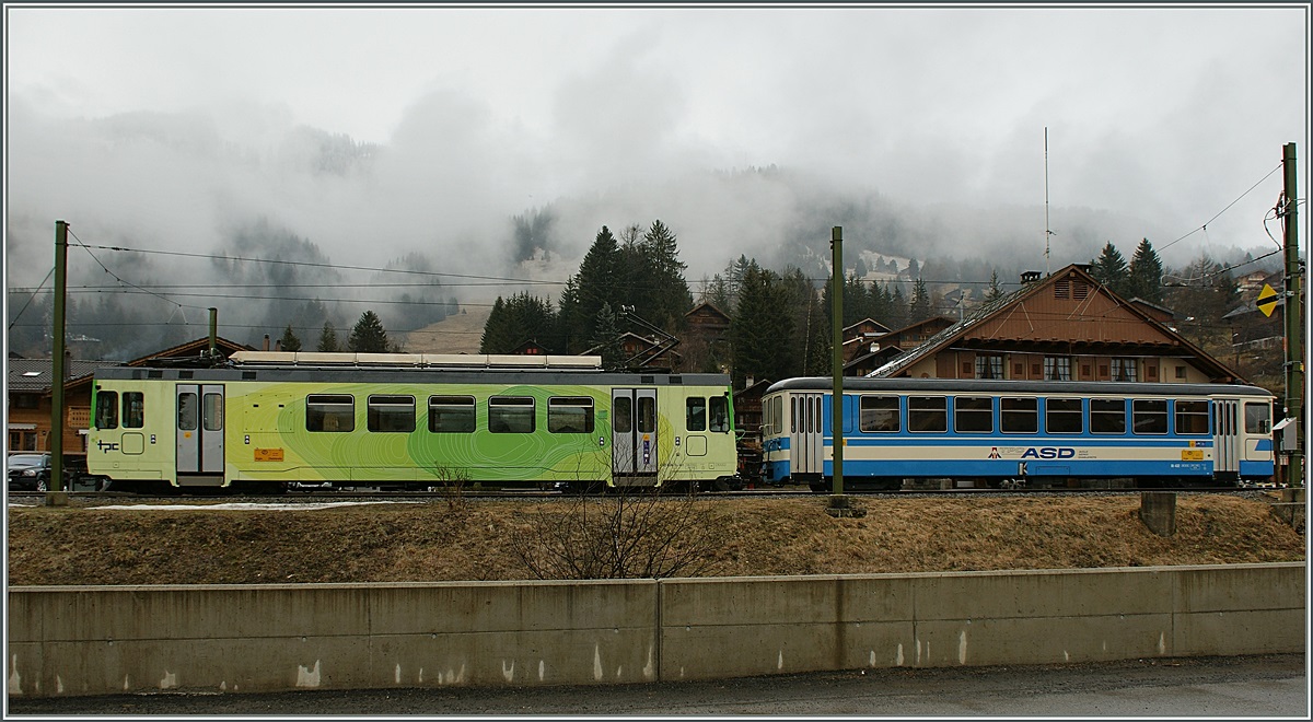 ASD Regionalzug in Les Diablerets. 19.03.2011