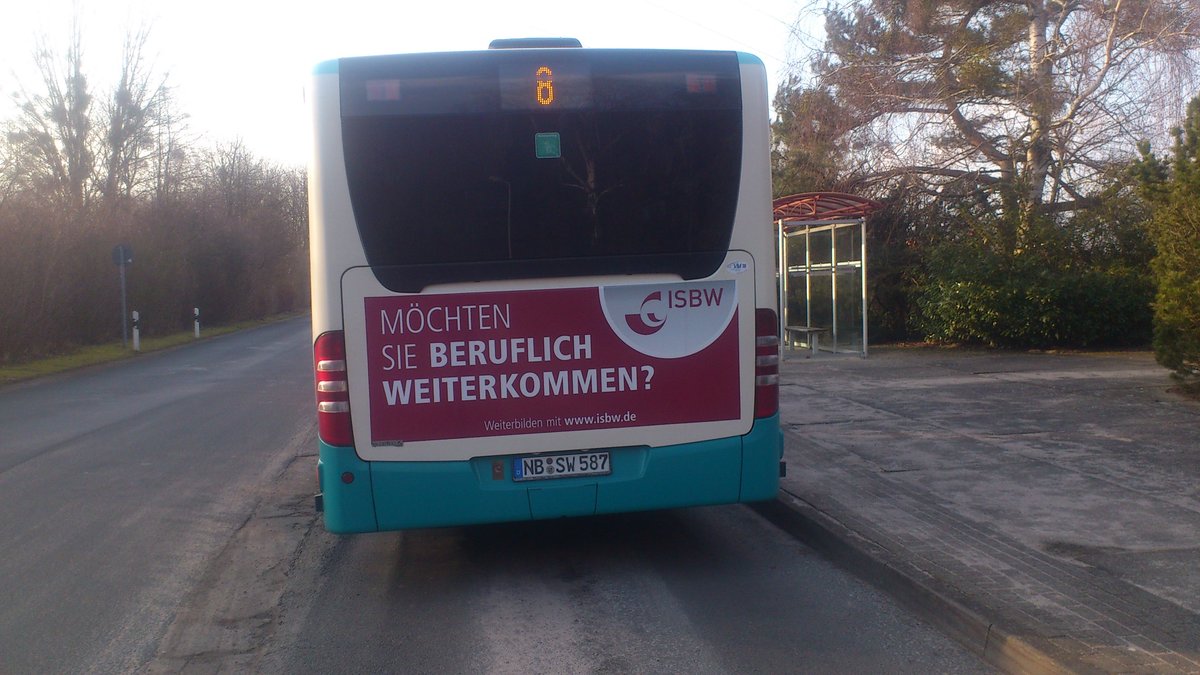 ......auch der Citaro NB SW 587 hat vor einigen Wochen seine neue Werbung bekommen fr Weiterbildung 