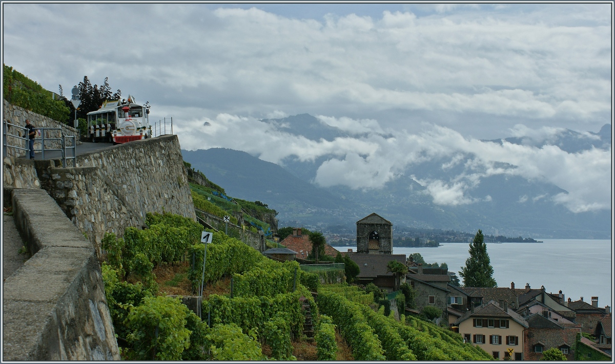 Auf seiner Tour durch das Lavaux machte der Petit Train bei St.Saphorin halt und seine Fahrgste gnnten sich einen Aperetif.
(08.09.2013)