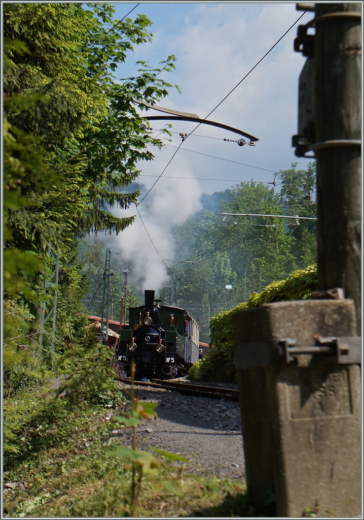 Aus einem ungewohnten Winkel habe ich die Blonay Chamby LEB G 3/3 N° 5 (1890) fotogarfiert.
25. Mai 2015