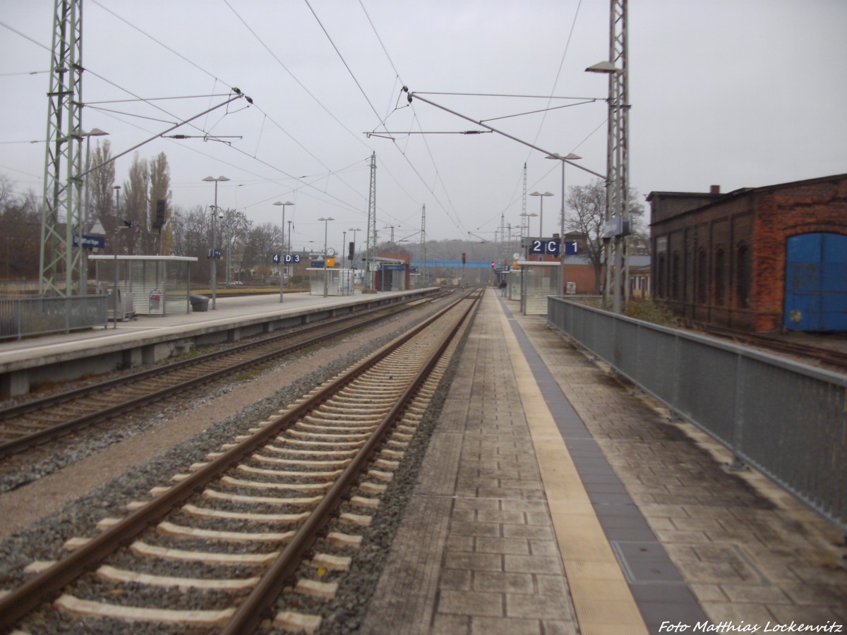 Bahnhof Bergen auf Rgen in der SEV (Schien Ersatz Verkehr) Woche vom 11.11.13-17.11.13 / Hier war es der 15.11.13