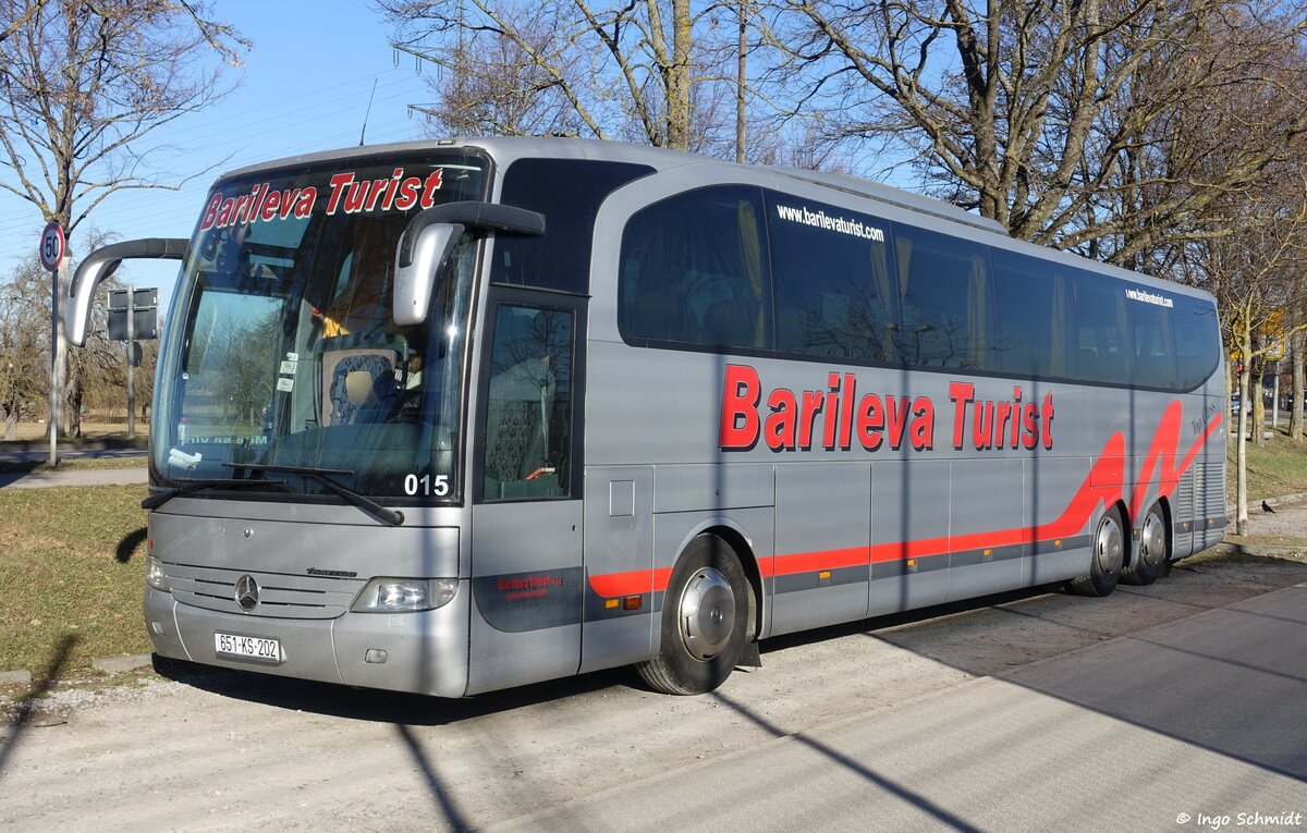 Barileva Turist aus Pristina | Nr. 015 | 651-KS-202 | Mercedes-Benz Travego RHD L | 27.02.2019 in Leinfelden-Echterdingen