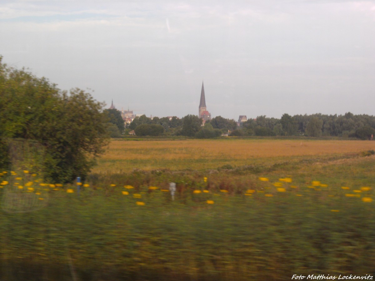 Blick auf die Hansestadt Rostock am 31.8.13