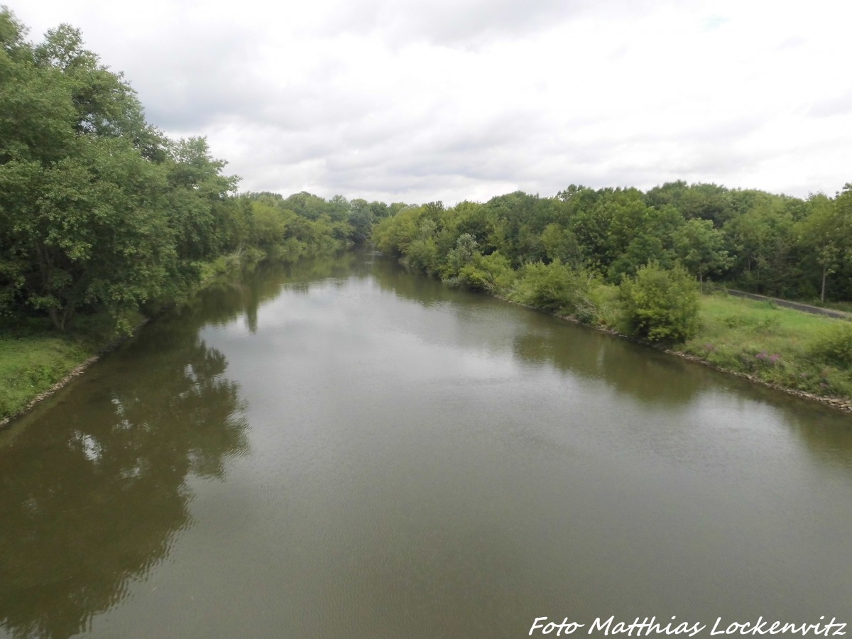 Blick auf die Saale in Halle (Saale) am 27.7.15