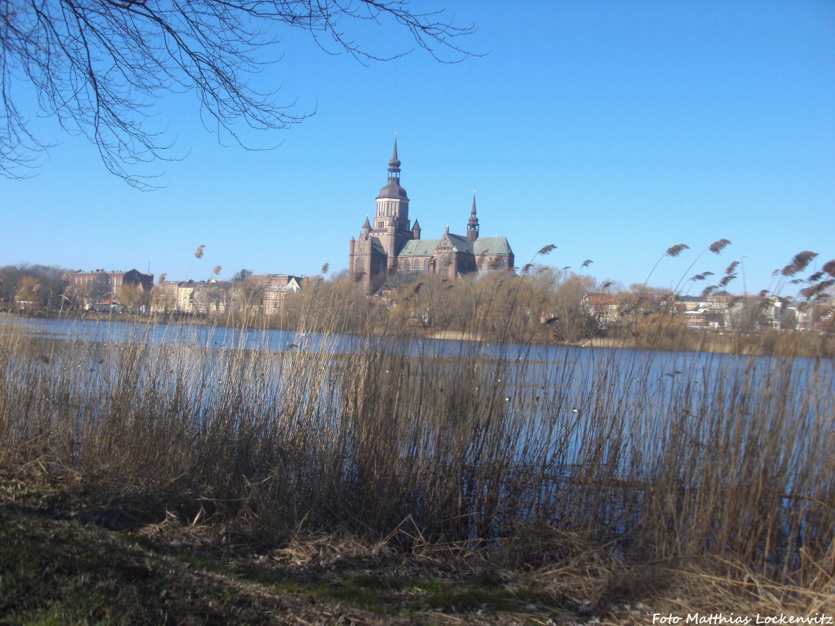 Blick auf Stralsunds Altstadt am 10.3.14