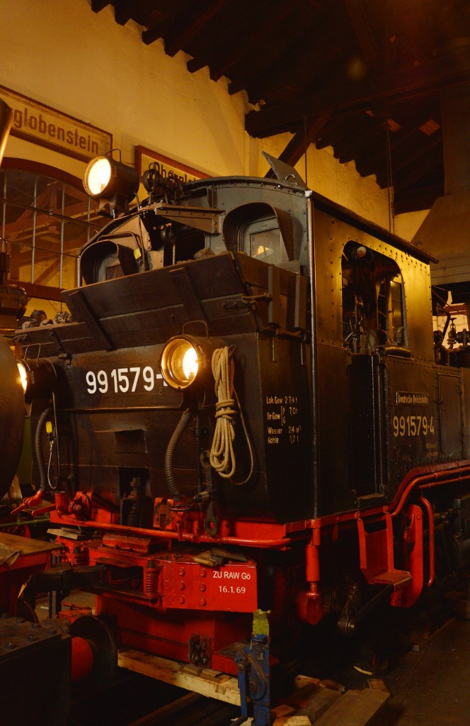 Blick auf den Tender der 99 579 in Rittersgr�n am 23.10.2015