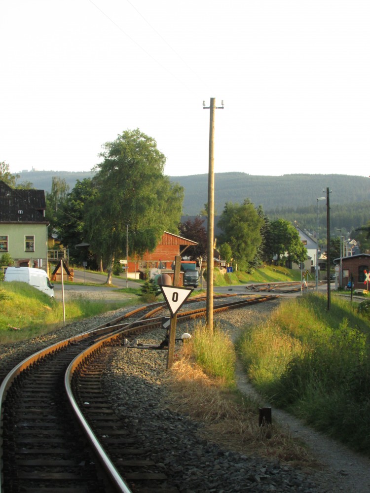 Blick richtung Oberwiesenthal von der Einfahrt von Neudorf aus richtung Cranzahl