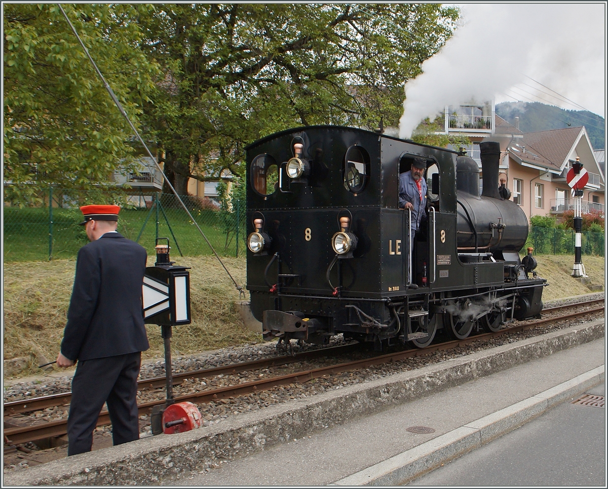 BLONAY-CHAMBY PINGSTFESTIVAL 2015: Die diesjährige Gastlok, die LE G 3/3 N° der LEB in Blonay. 24. Mai 2015