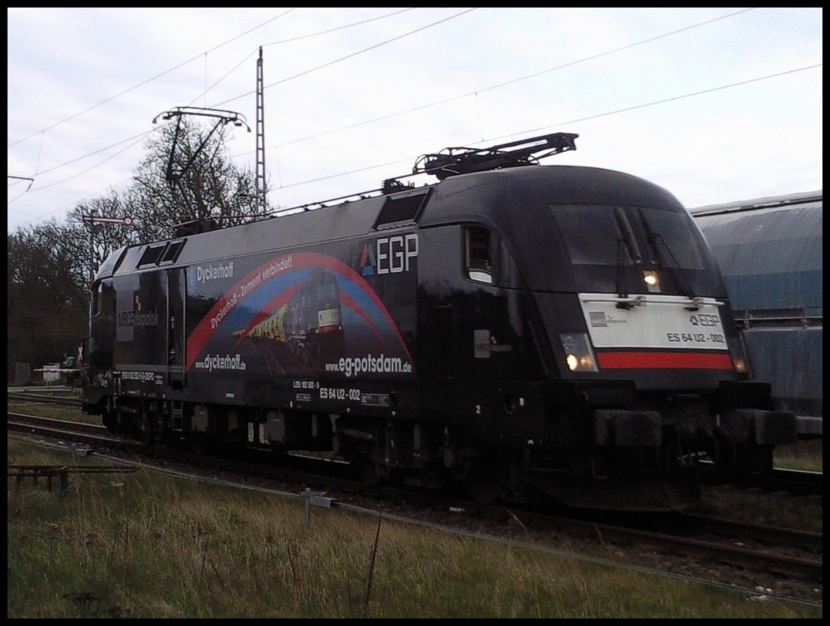 BR 182 502 Dispolok des Kreidezuges in Lancken am 27.04.2012  